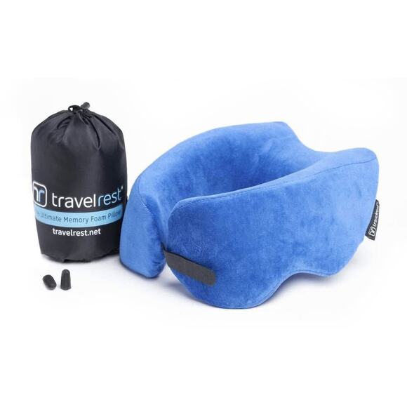 Travelrest Blue Nest Ultimate Memory Foam Travel Pillow - Picture 1 of 5